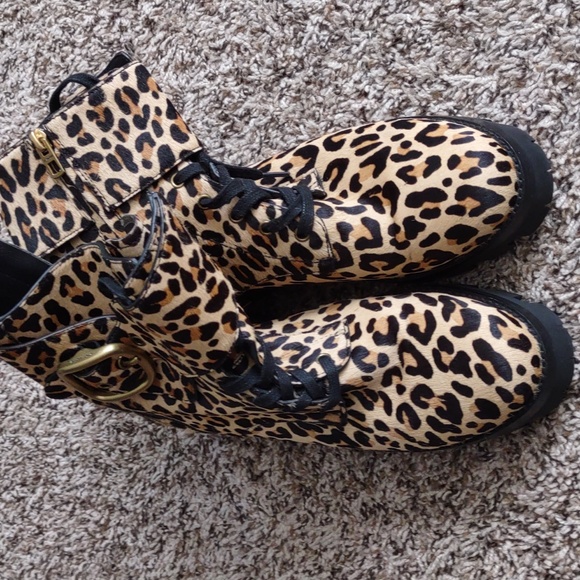 Coach Calf Hair combat boots - Picture 2 of 4